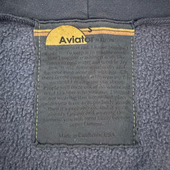 Aviator Nation Blue Hoodie Sweatshirt size Small - Picture 3 of 8
